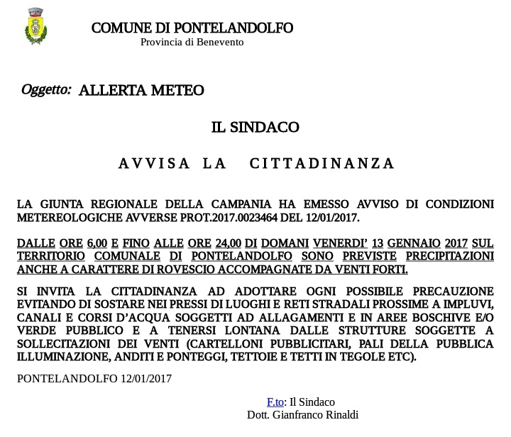 ALLERTA METEO