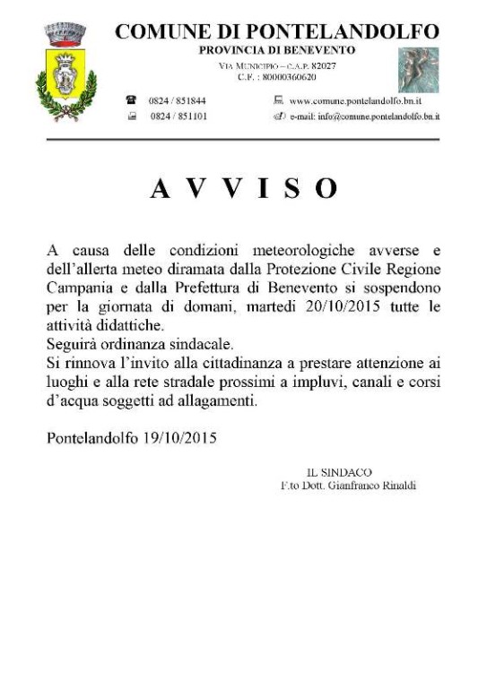 Nuovo Avviso METEO2