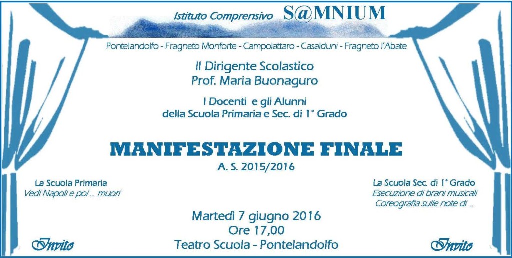 invito Manifestazione Finale