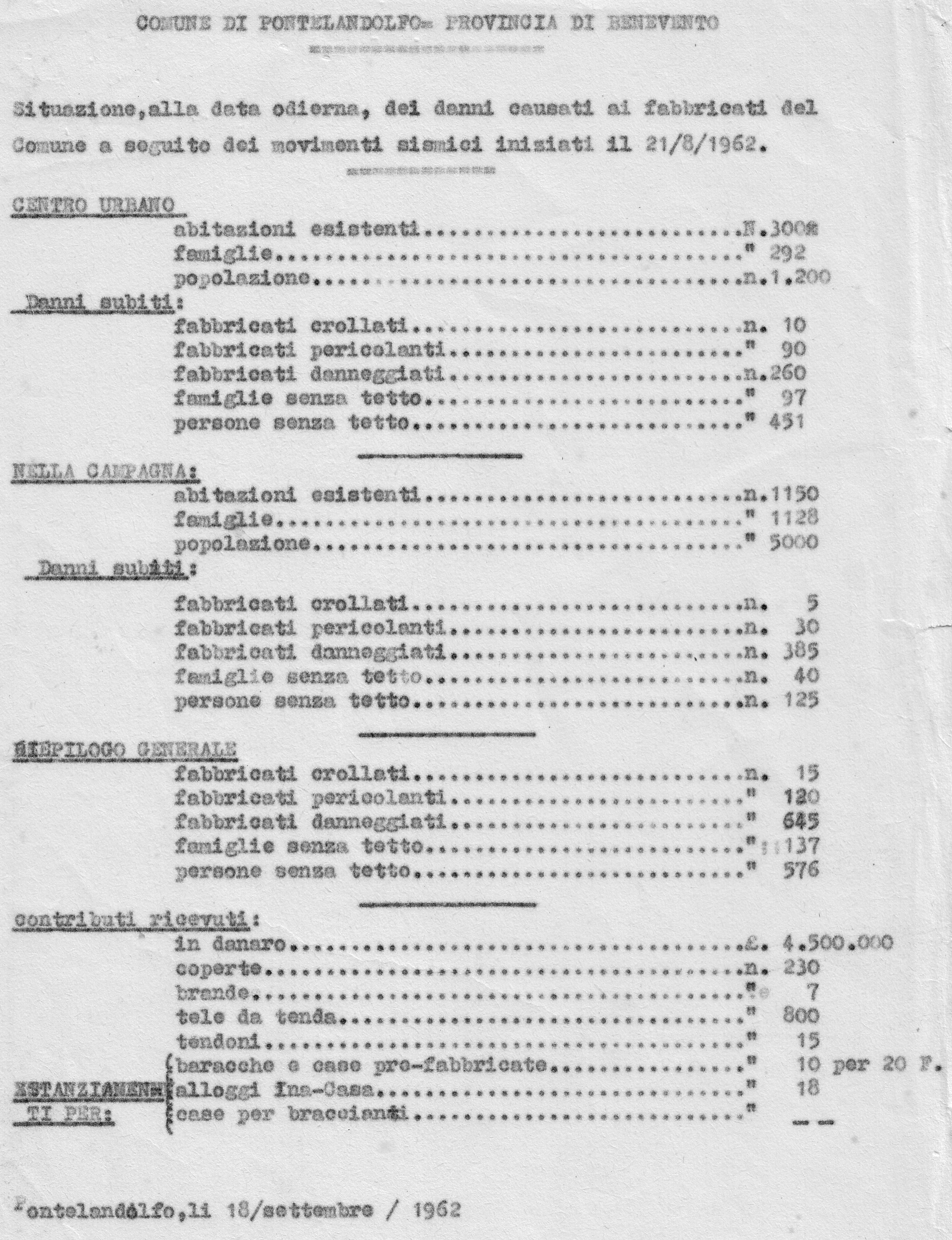 1962 RELAZIONE TERREMOTO