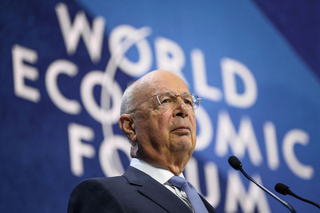 Founder and executive chairman of the World Economic Forum Klaus Schwab delivers a speech at the Congress center during the World Economic Forum (WEF) annual meeting in Davos on May 23, 2022. (Photo by Fabrice COFFRINI / AFP) (Photo by FABRICE COFFRINI/AFP via Getty Images)