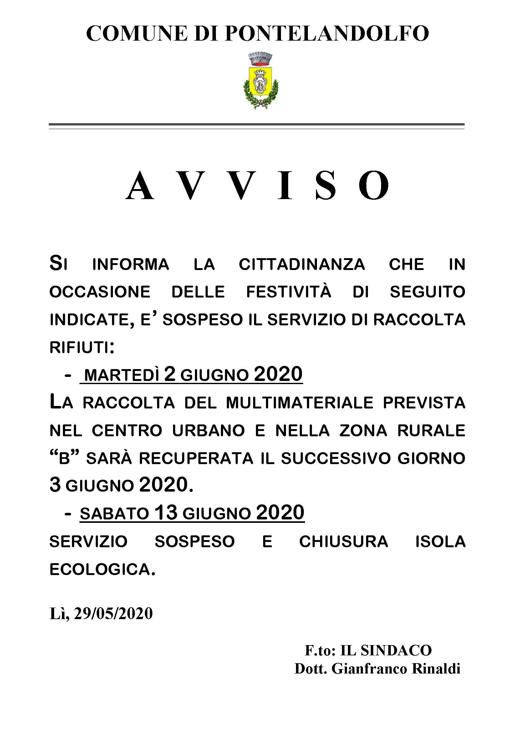 Avviso festività 2_13 giugno