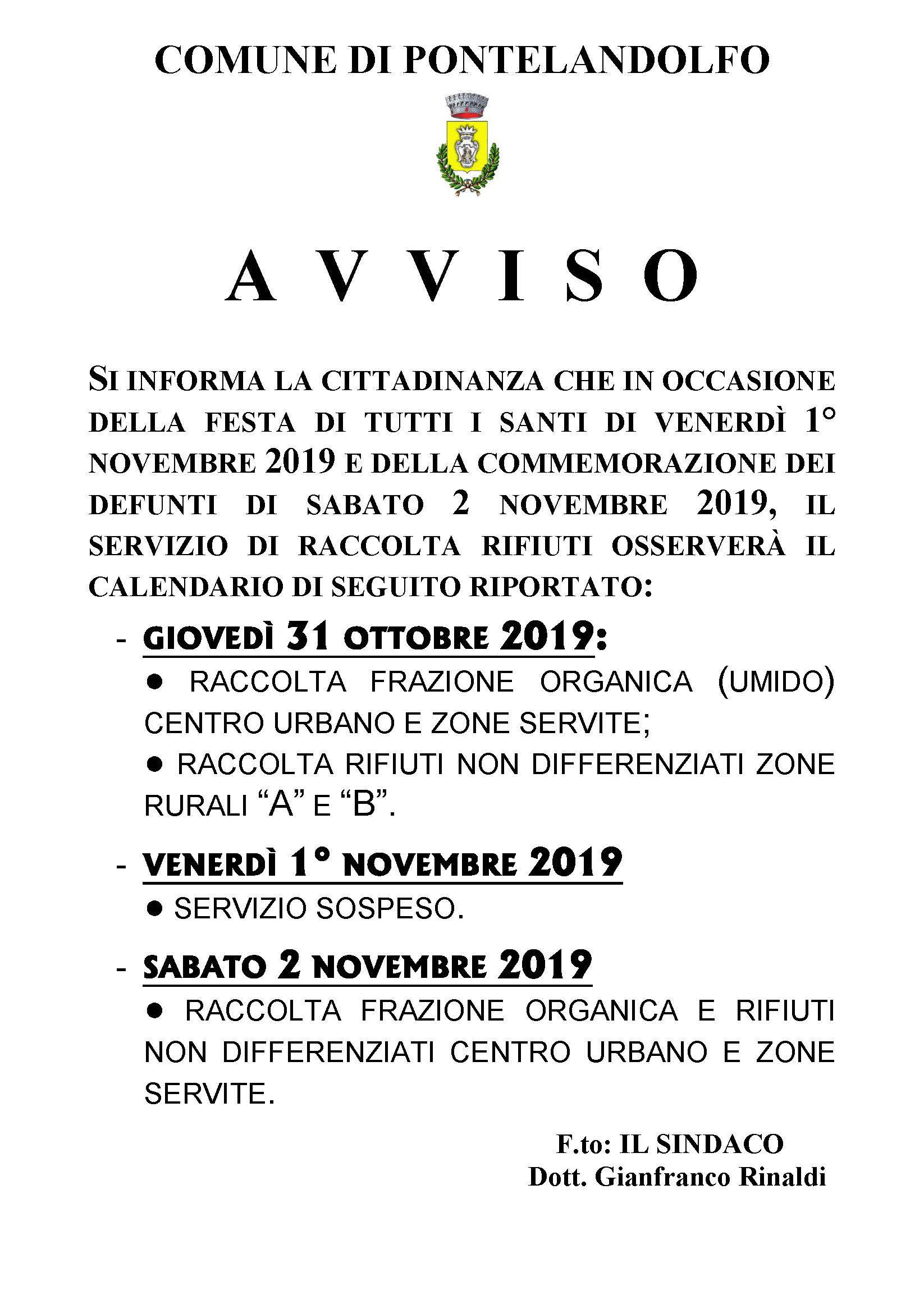 Avviso festività tuttisanti_2019