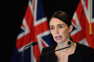 New Zealand Prime Minister Jacinda Ardern addresses the media Saturday after attacks at two mosques left at least 49 people dead.