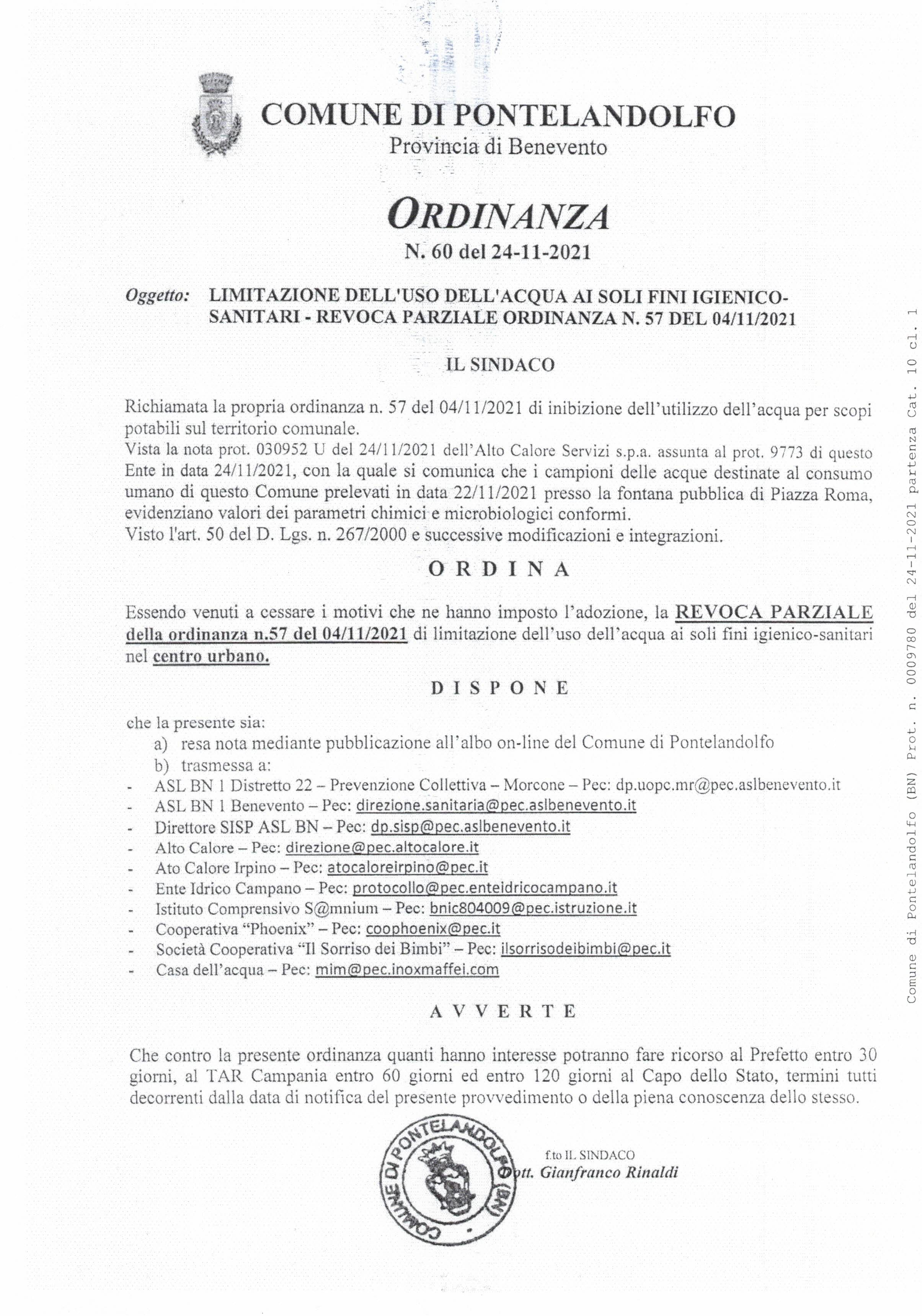 Revoca parziale